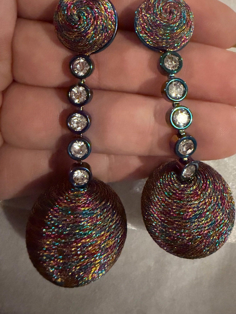 Tuckernuck Multicolor Glitter Drop Earrings